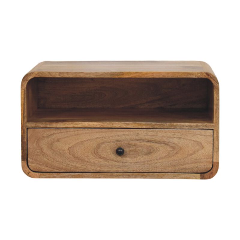 Artisan Furniture Solid Wood Avora Wall-Mounted Oak-ish Nightstand