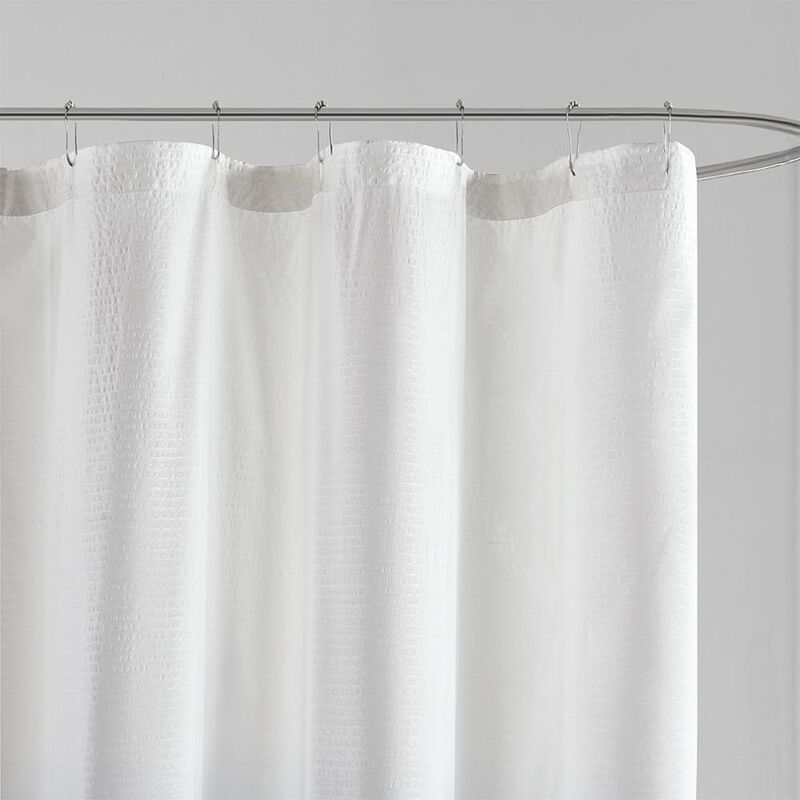 Belen Kox Blue Ombre Seersucker Shower Curtain, Belen Kox