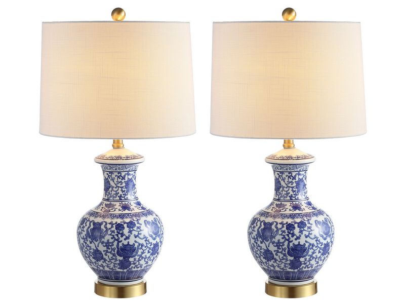 Jennifer Ceramic/Metal LED Table Lamp