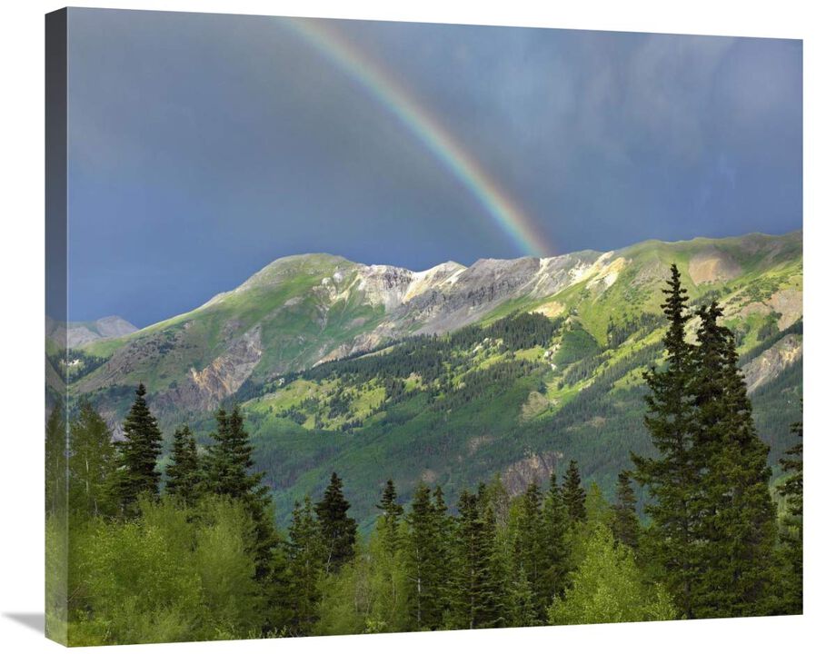 Rainbow over Brown Mountain, Colorado-Canvas Art-30x24.9