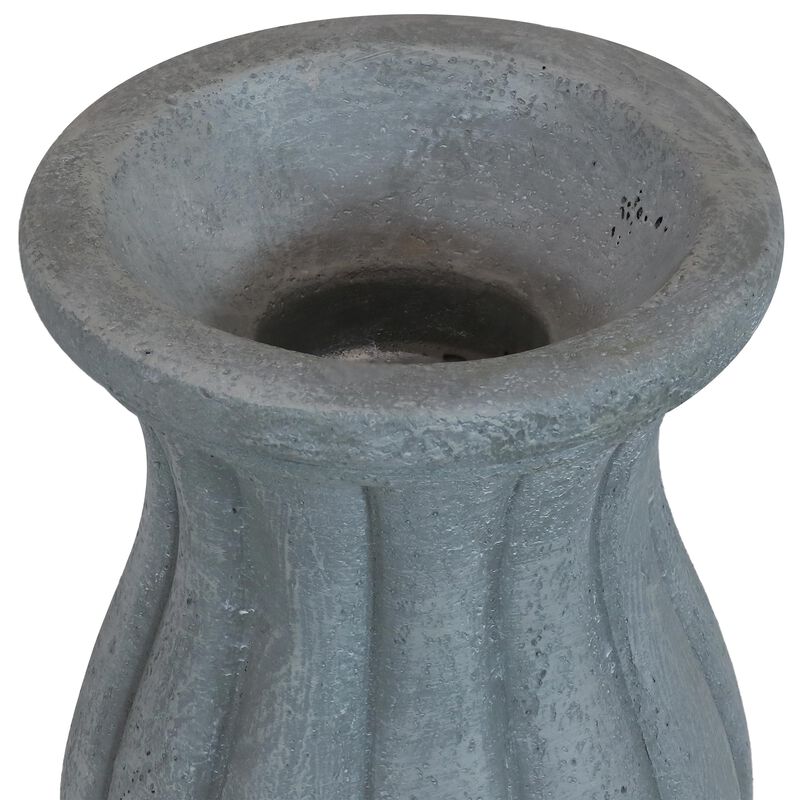 Sunnydaze Contemporary Pillar Polyresin Gazing Globe Stand