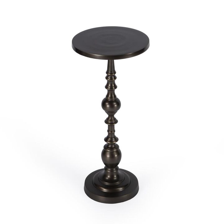 Glamourous Bronze Pedestal End Table, Belen Kox