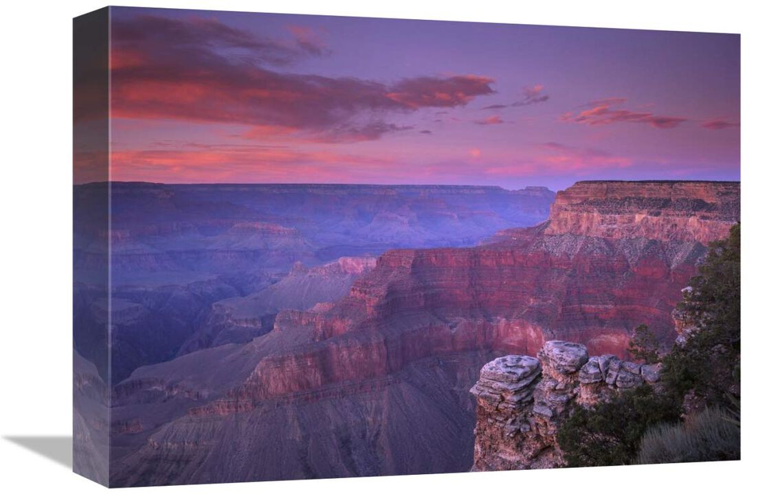View of the South Rim from Pima Point, Grand Canyon National Park, Arizona-Canvas Art-16x12