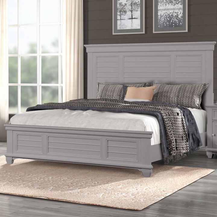 New Classic Furniture Jamestown Wood California King Bed, Gray