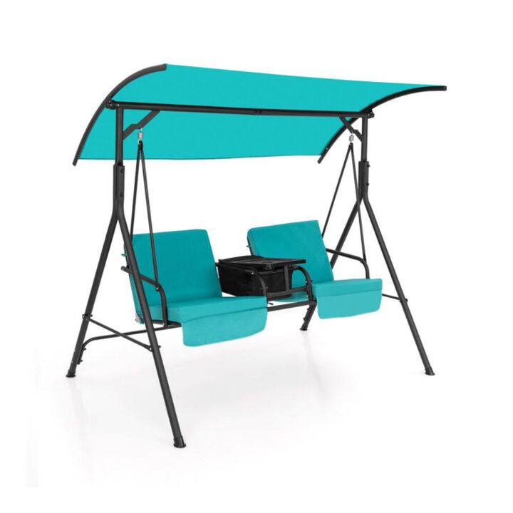 Hivvago Porch Swing Chair with Adjustable Canopy