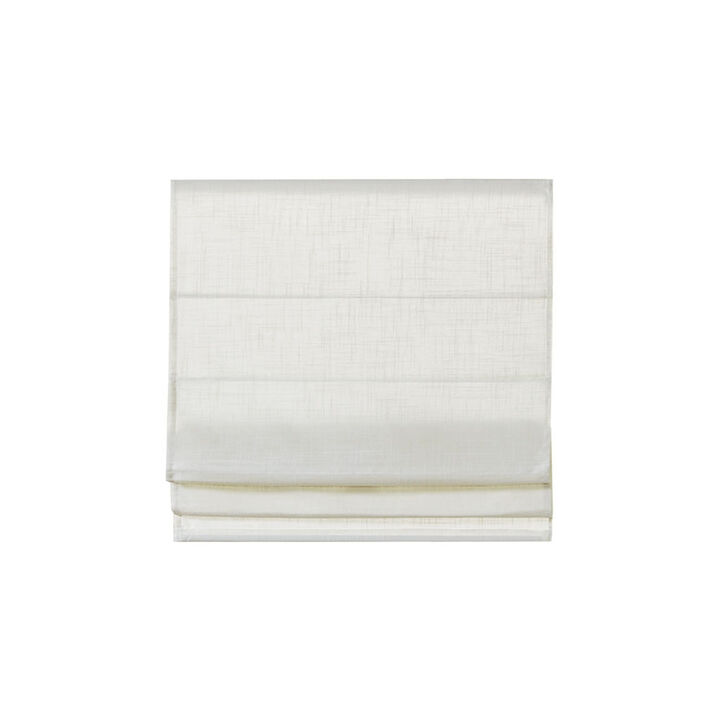 Gracie Mills Eulalie Cordless Lightweight Linen Blend Roman Shade - 27x64"