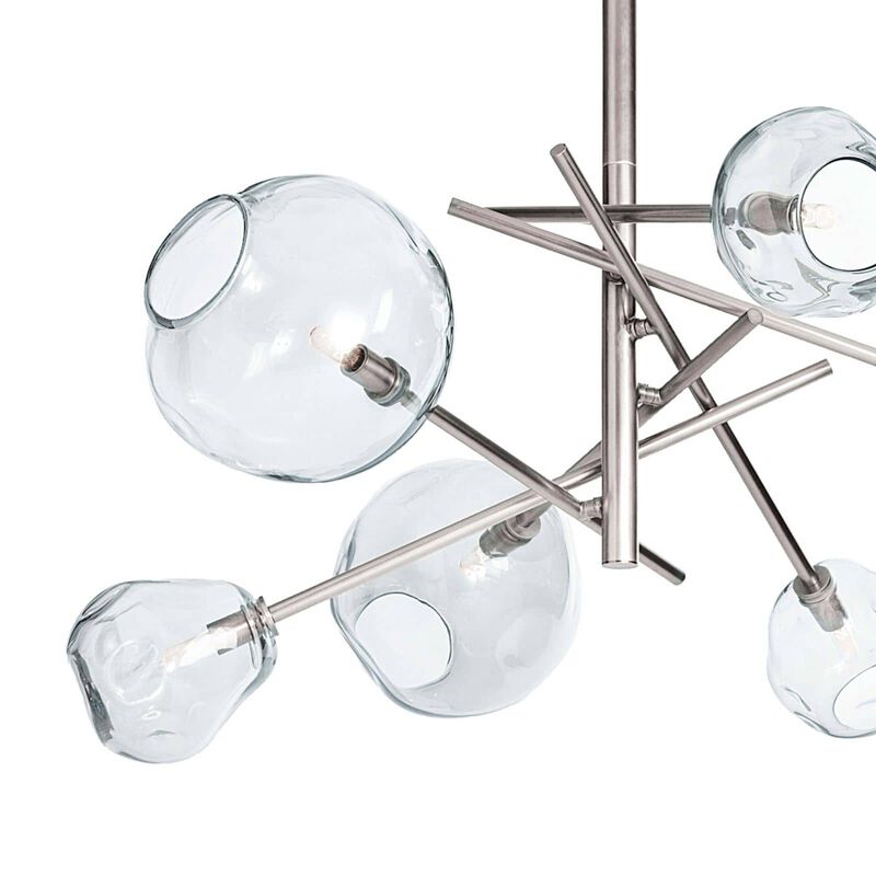 Molten Chandelier With Clear Glass