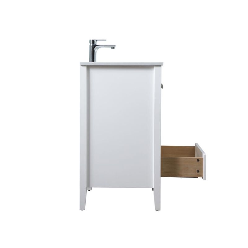 Elegant Kitchen and Bath 30 Inch SIngle Bathroom Vanity In White