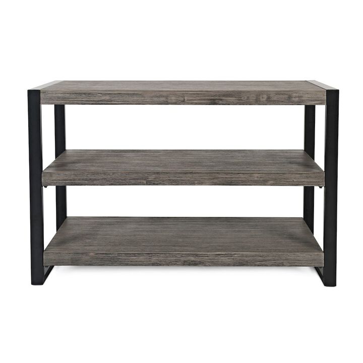 Jofran Pinnacle Modern Loft Iron and Wood Sofa Table