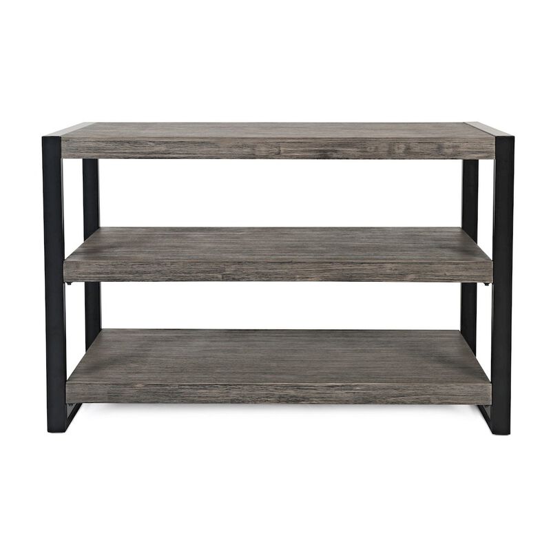 Jofran Pinnacle Modern Loft Iron and Wood Sofa Table