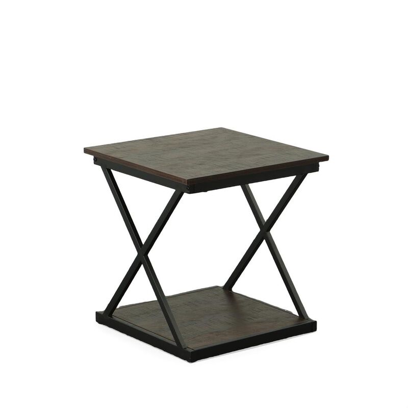 Carolina Living Stella Side Table - Elm/Black