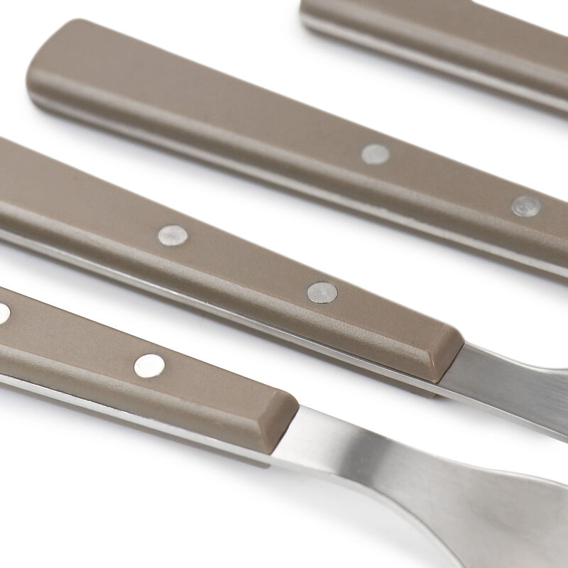 Martha Stewart Garden Cottage 16 Piece Stainless Steel Flatware Set in Taupe