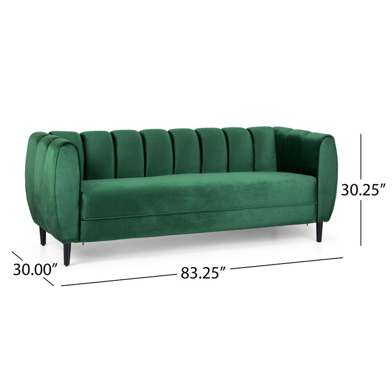Merax Velvet 3-Seater Sofa