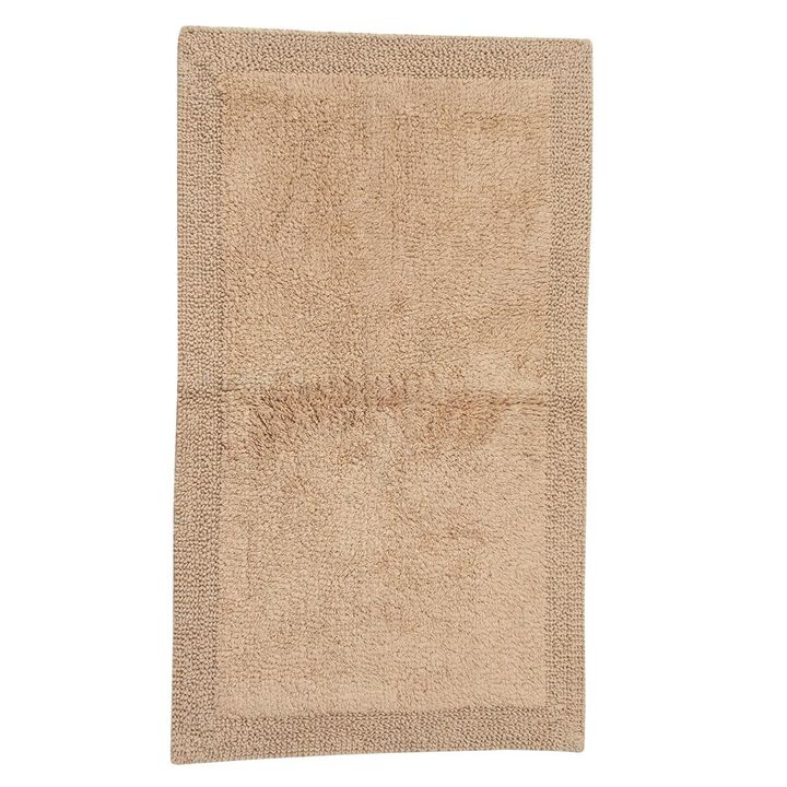 Knightsbridge Bella Napoli 220 GSF Reversible Bath Rug 22 x 60 - White