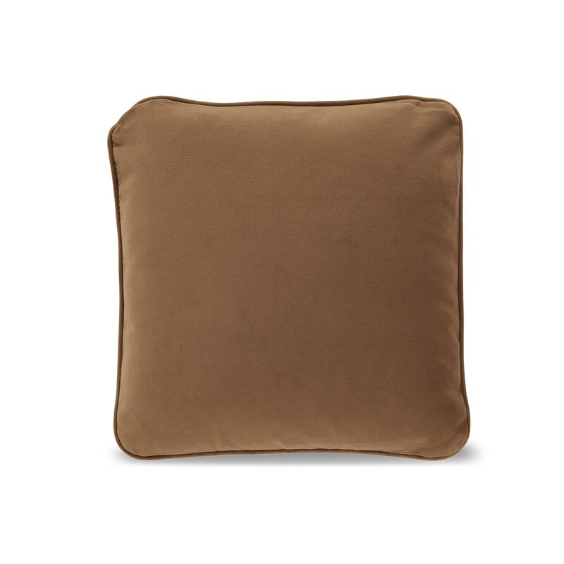 Wali Pillow Set of 4, 20 Inch Square, Feather Fill, Velvety Honey Yellow -