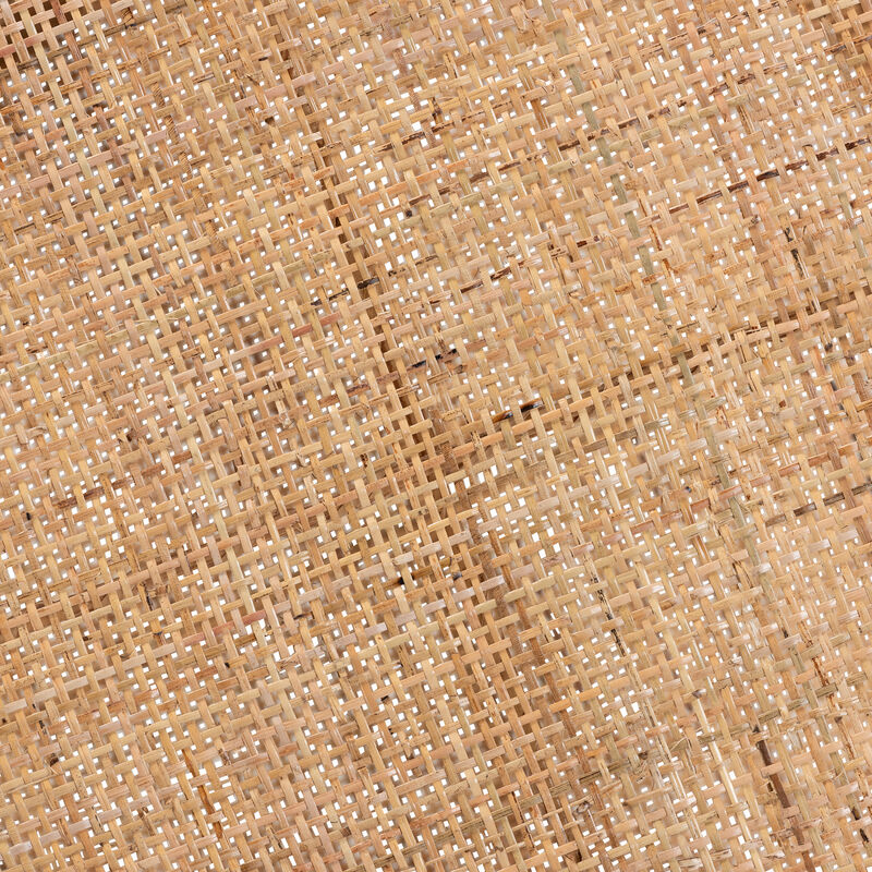 Baxton Studio Bella Modern Bohemian Natural Mahogany Wood and Natural Rattan 2 Tier End Table