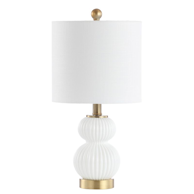 Daphne Ribbed Metal/Glass LED Table Lamp