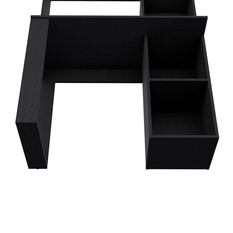 Palisades Computer Desk With Hutch And Storage Shelves Black