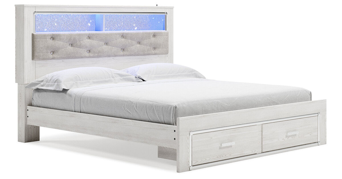 Altyra King Uph Bookcase Bed W/Storage