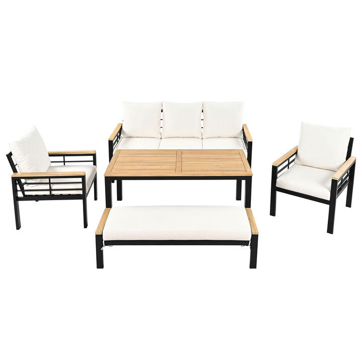 Merax 5 Pieces Outdoor Conversation Set Seating Set