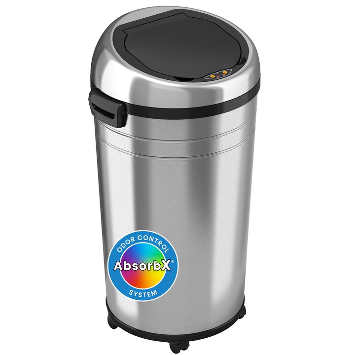 iTouchless 23 Gallon Large Sensor Trash Can with Wheels
