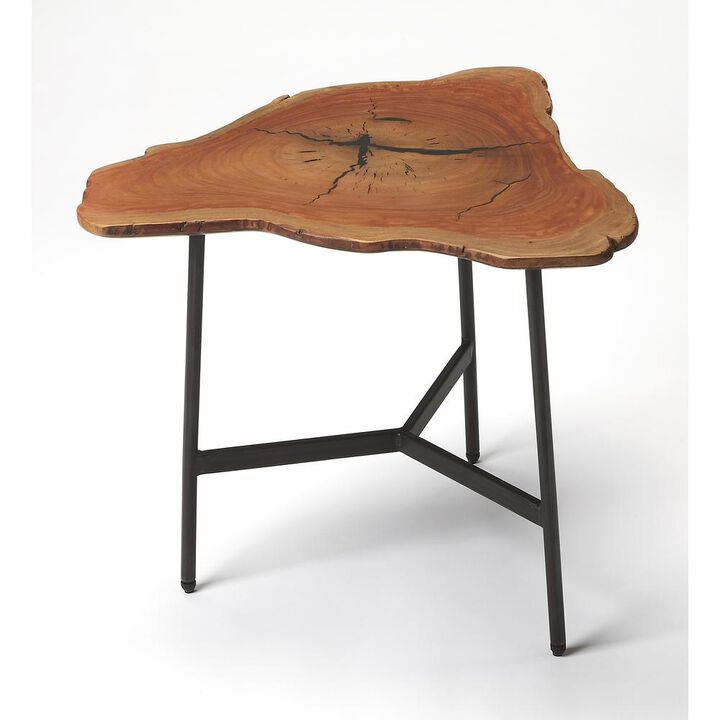 Rustic Live Edge Accent Table, Belen Kox