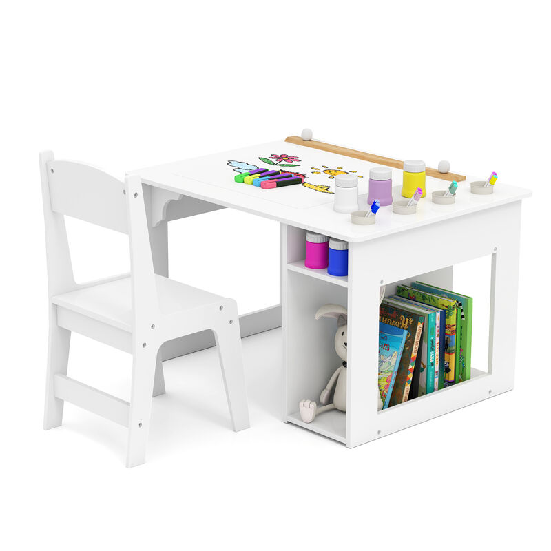 Kids Art Table and Chair Set Toddler Craft Drawing Desk