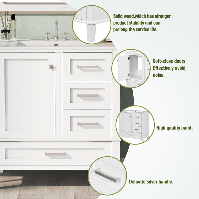 Merax Modern Bathroom Cabinet Vanity with Sink