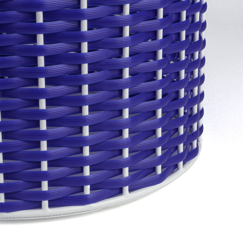 Harper Modern 2-Tone Faux Wicker Cylinder Waste Basket