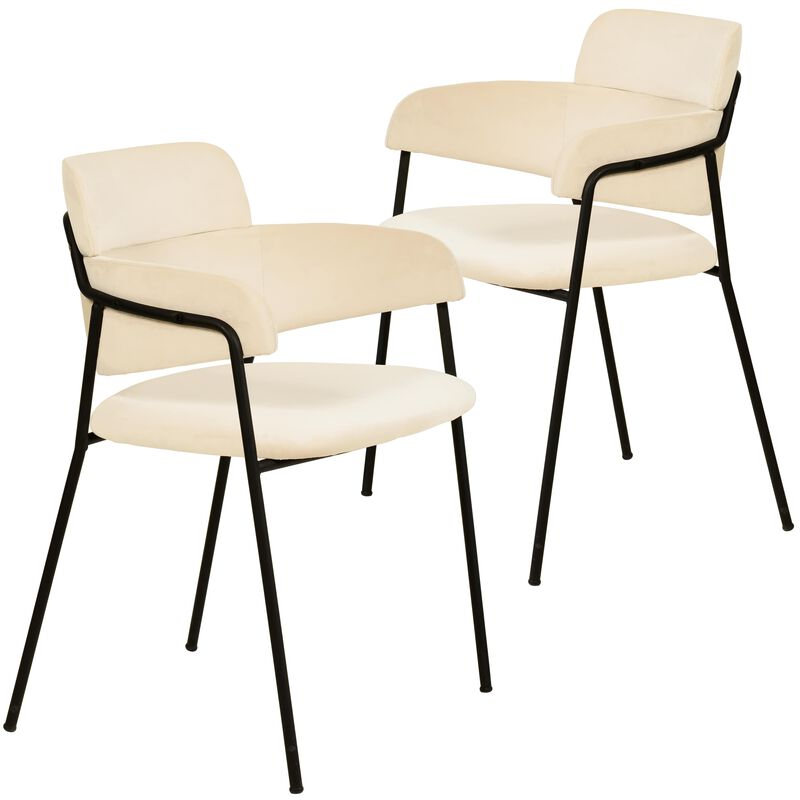LeisureMod Axis Collection Modern Dining Chair - Set of 2
