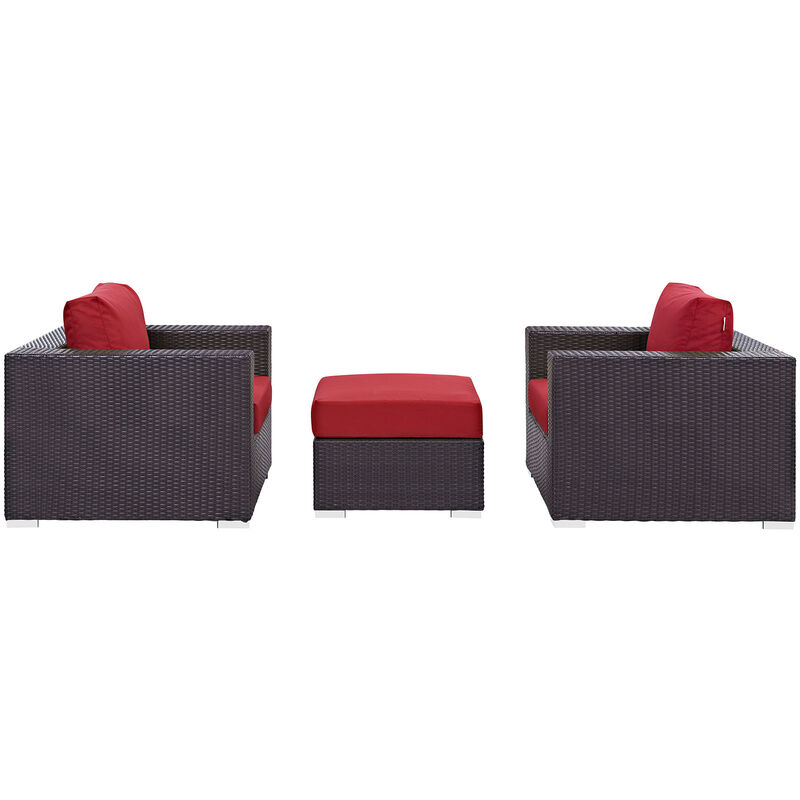 Modway - Convene 3 Piece Outdoor Patio Sofa Set