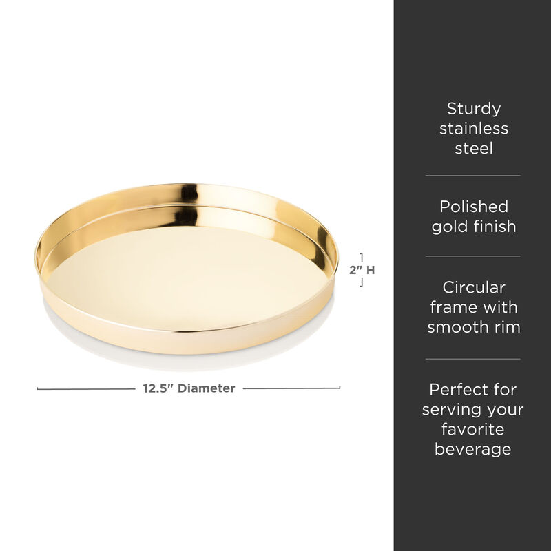 Round Copper Serving Tray