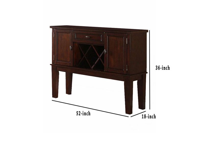 Warm and Contemporary Server, Brown - Benzara