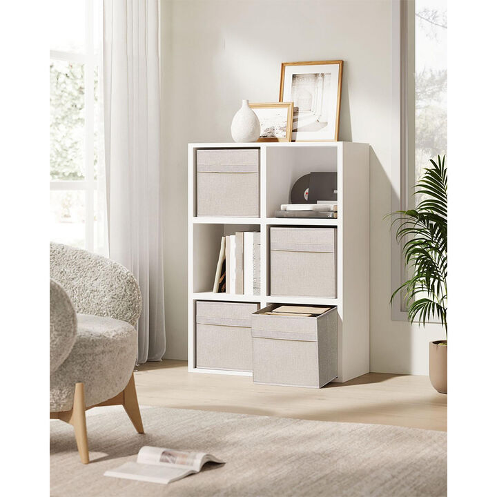 Set of 4 Storage Cubes with Double Handles for Easy Organization and Versatility