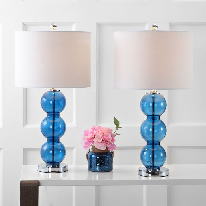 Bella Glass Triple Sphere LED Table Lamp (Set of 2)