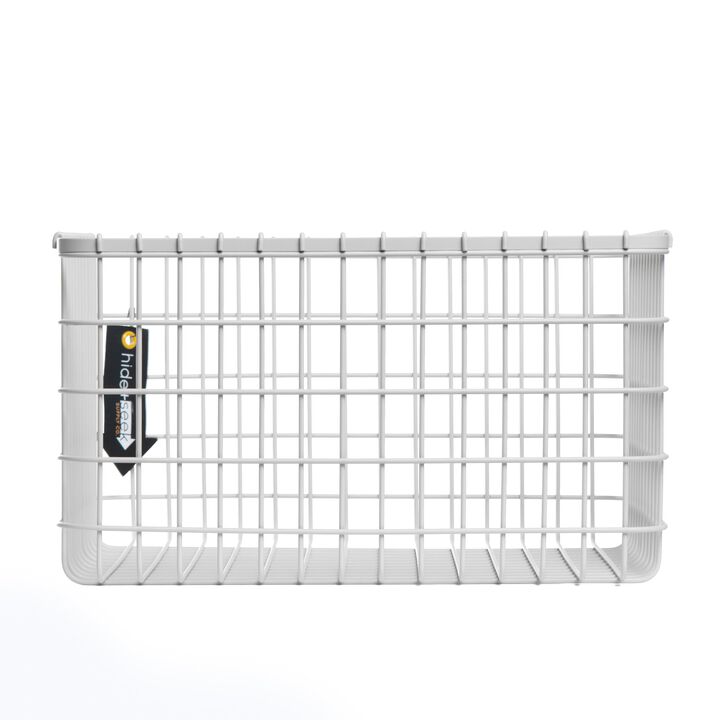 Loop Heavy-Duty Wire Bin-Small-White