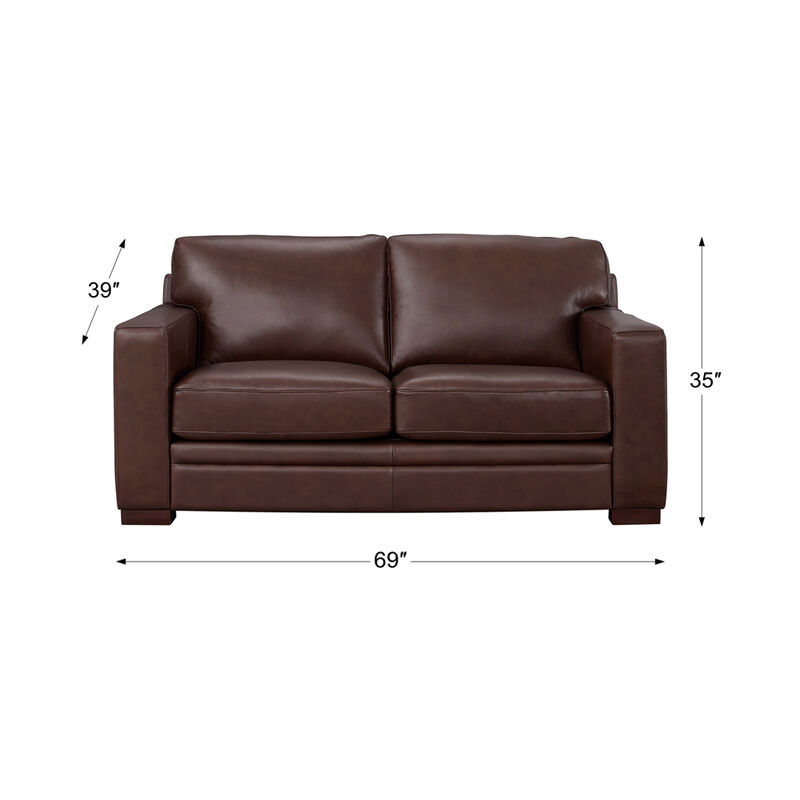 Dillon Top Grain Leather Loveseat