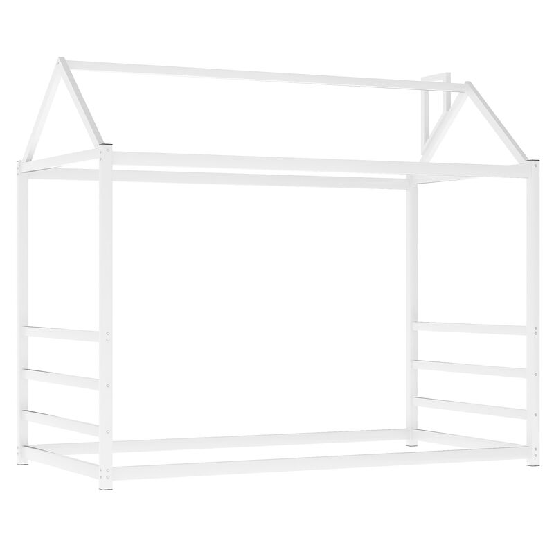 Streamdale House Platform Bed With Roof And Chimney Design