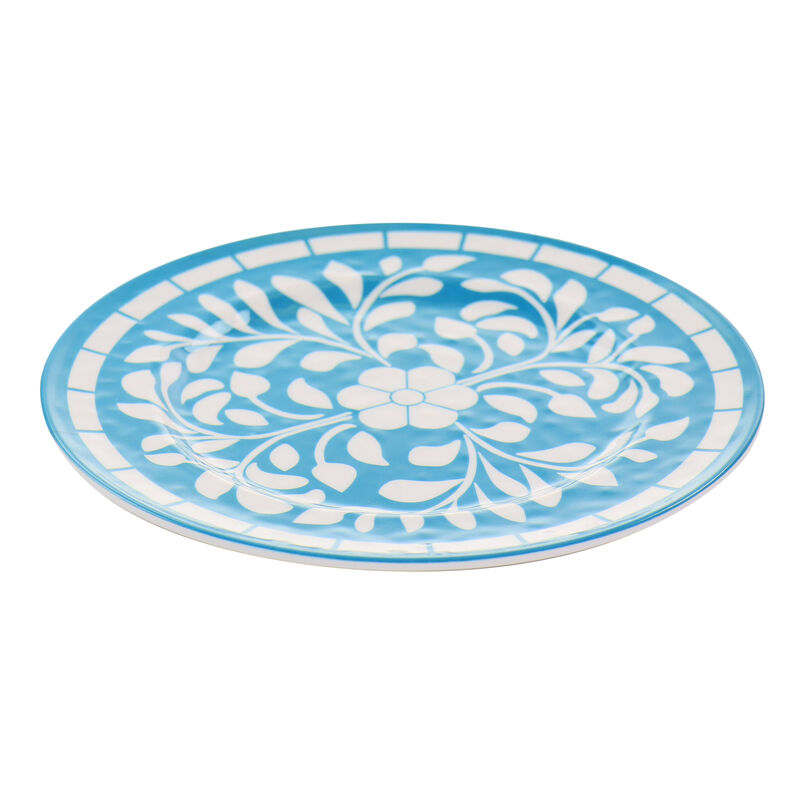 Elama Telly 12 Piece Melamine Dinnerware Set in Teal
