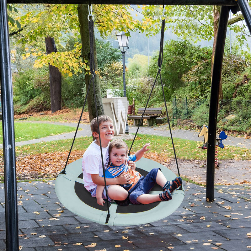 Saucer Tree Swing with Adjustable Hanging Ropes for Backyard Fun For Kids & Adults