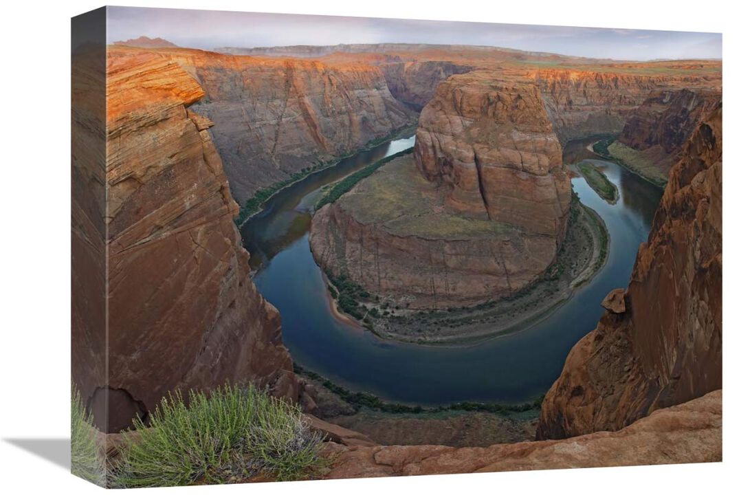 Colorado River at Horseshoe bend, Arizona-Canvas Art-16x12