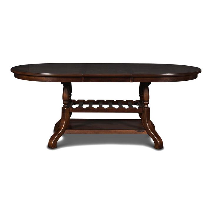 New Classic Furniture Furniture Bixby Contemporary Solid Wood Dining Table in Espresso