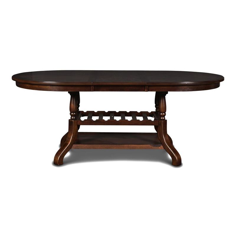 New Classic Furniture Furniture Bixby Contemporary Solid Wood Dining Table in Espresso