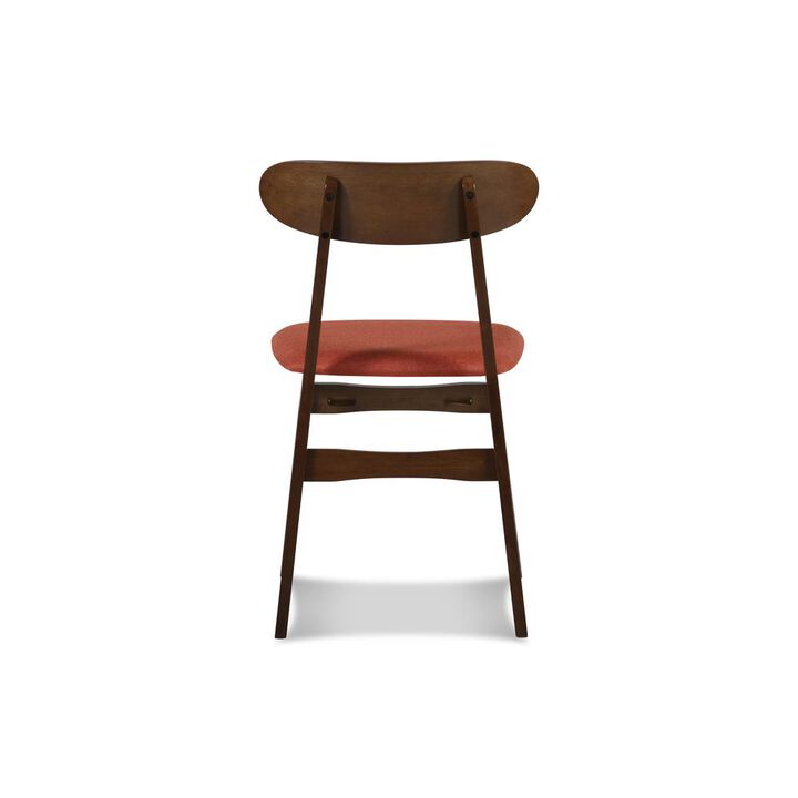 New Classic Furniture Furniture Morocco 7-Piece Mid-Century Wood Dining Set in Orange