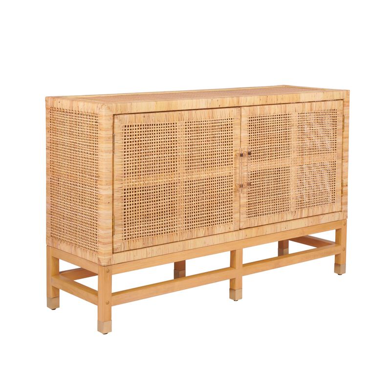 Amara Charcoal Woven Rattan Buffet