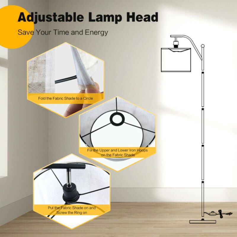 Hivvago Standing Floor Lamp with Adjustable Head for Living Room and Bedroom