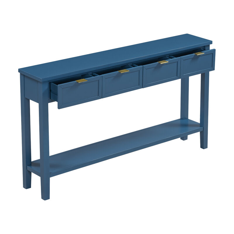 Merax Contemporary Entryway Console Table with 4 Drawers