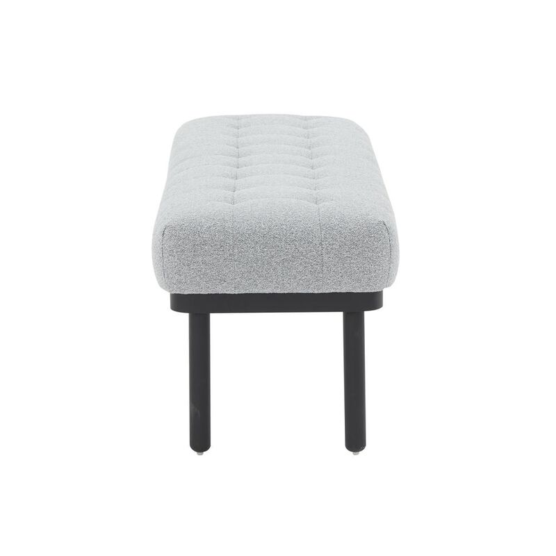 Belen Kox Graceful Boucle Midcentury Bench, Belen Kox