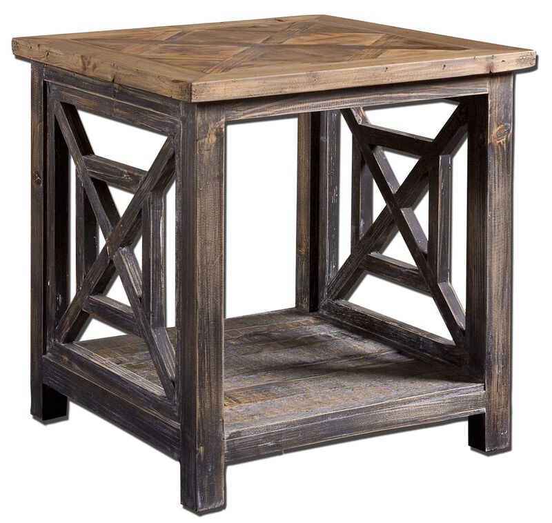 Uttermost Spiro Reclaimed Wood End Table