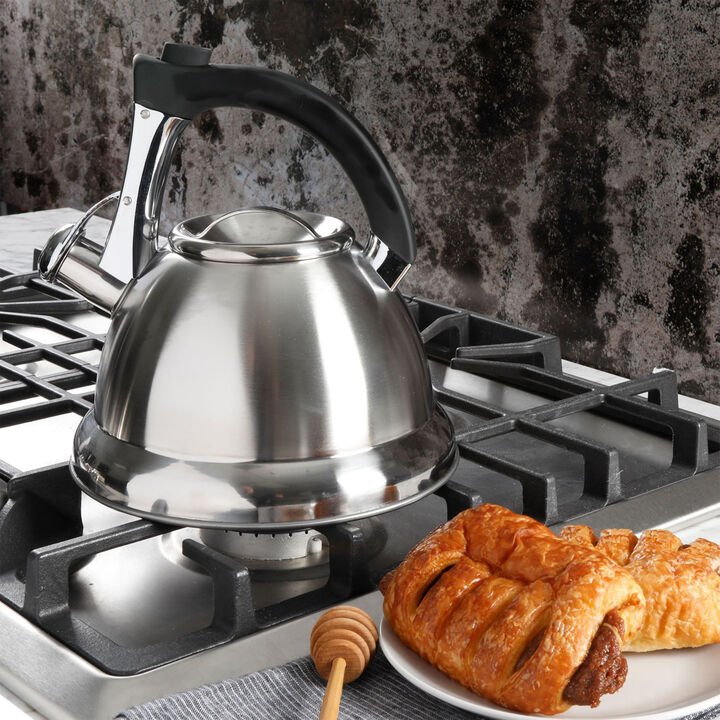 Mr Coffee Collinsbrook 2.4 Quart Stainless Steel Whistling Tea Kettle
